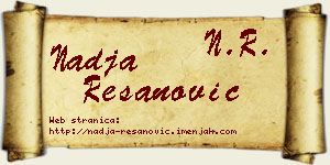 Nadja Resanović vizit kartica